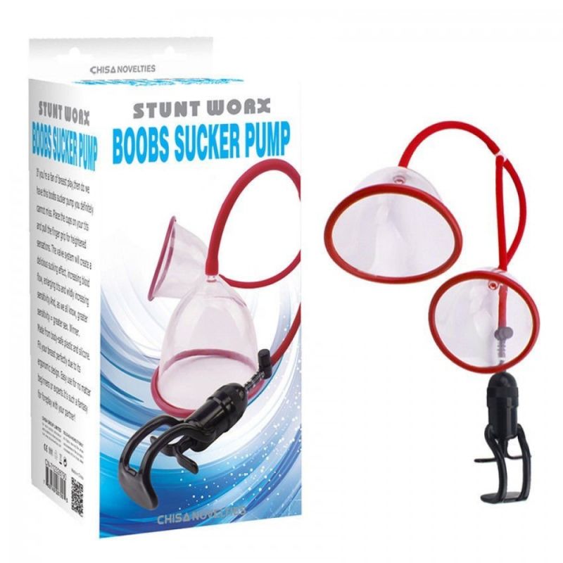 Вакуумна помпа для грудей Chisa Stunt Worx Boobs sucker Pump, механічна вид 2