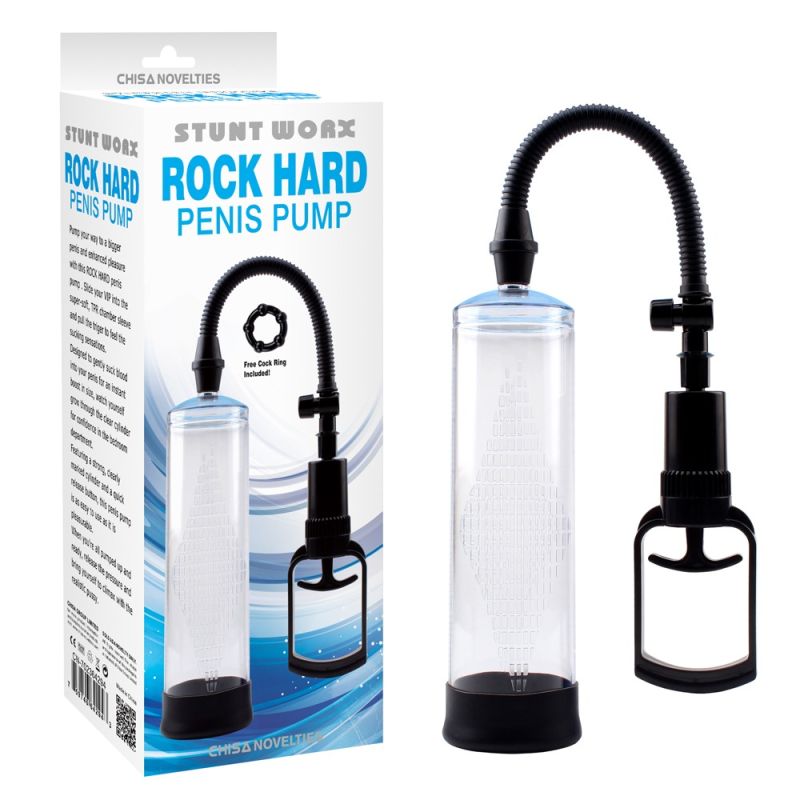 Помпа вакуумна Chisa Stunt Worx Rock Hard Penis Pump, прозорий вид 2