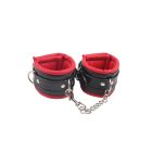 Поножи Chisa Behave! Super Soft с красной отделкой и металлической фурнитурой, чёрные вид 4