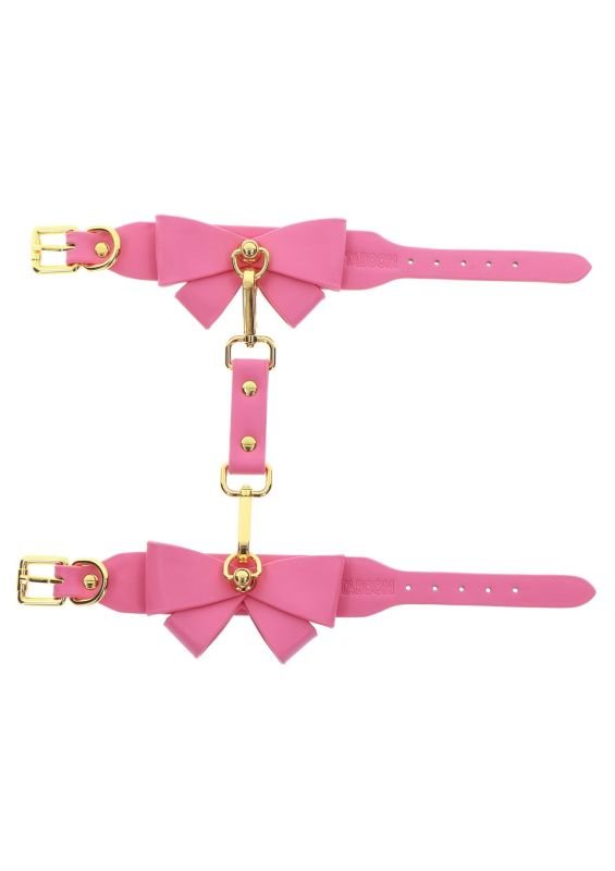 Поножи с бантиками Taboom Malibu Ankle Cuffs из веганской кожи, розовые вид 12