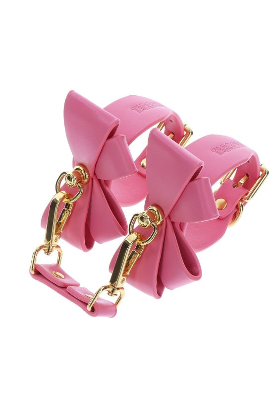 Поножи с бантиками Taboom Malibu Ankle Cuffs из веганской кожи, розовые вид 11