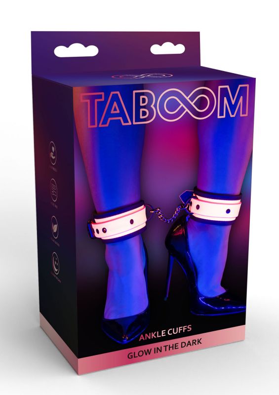 Поножи светящиеся в темноте Taboom Glow In The Dark Ankle Cuffs, розовые вид 2