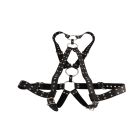 Портупея-бондаж Chisa BEHAVE! Luxury Fetish с декоративными заклепками, черная вид 4