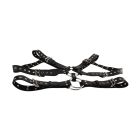 Портупея-бондаж Chisa BEHAVE! Luxury Fetish с декоративными заклепками, черная вид 5