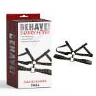 Портупея-бондаж Chisa BEHAVE! Luxury Fetish з декоративними заклепками, чорна вид 2