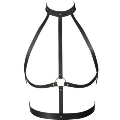 Портупея MAZE Bijoux Indiscrets з кільцем, чорна