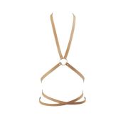 Портупея на грудь с акцентом на талии MAZE Bijoux Indiscrets бежевая, OS