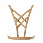 Портупея з перехресним плетивом на грудях MAZE Bijoux Indiscrets бежева вид 4