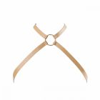 Портупея з екошкіри Bijoux Indiscrets MAZE – Cross Cleavage, бежева вид 4