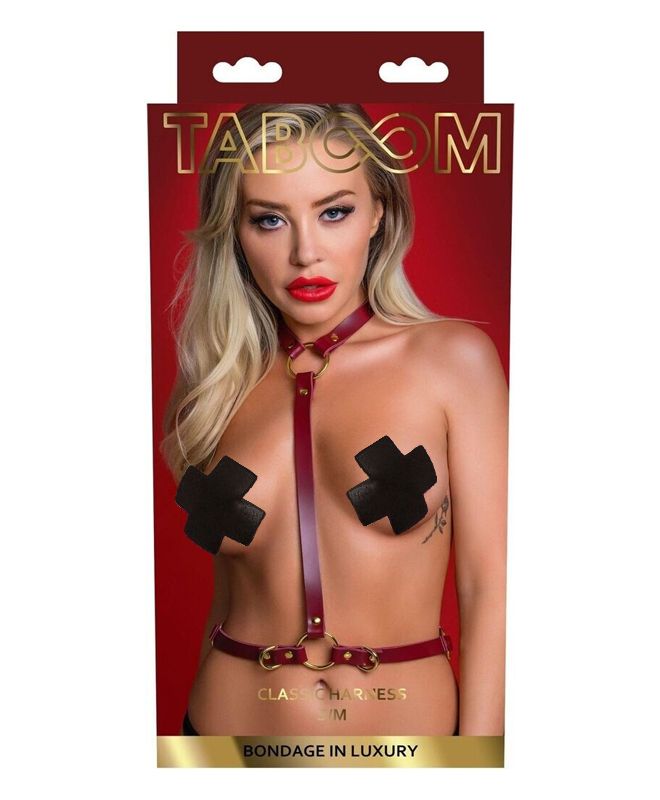 Портупея класична Taboom Bondage in Luxury Classic Harness червона, L-XL вид 2