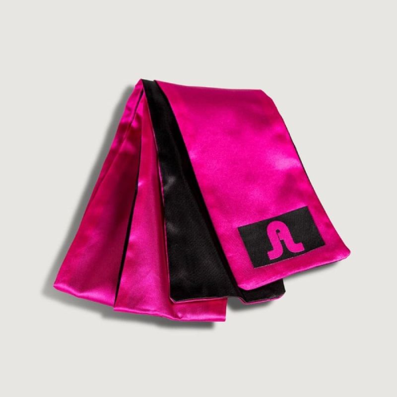 Пов'язка із сатину на очі Adrien Lastic Satin Sash чорно-рожева вид 5