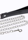 Поводок с карабином и черной петлей Taboom Luxury Bondage Essentials Chain Leash, серебристый вид 7