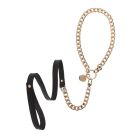 Поводок цепь с петлей из искусственной кожи Statement Leash золотистый, 75 см вид 5