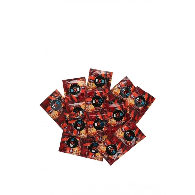 Презервативы со вкусом Колы анатомические EXS Flavoured Cola веганские (цена за 5 шт.) вид 3