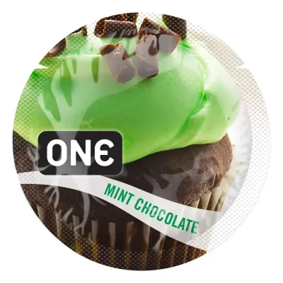Набор оральных презерватив One Flavor Waves Mint Chocolate со вкусом мяты с шоколадом (цена за 5 шт)