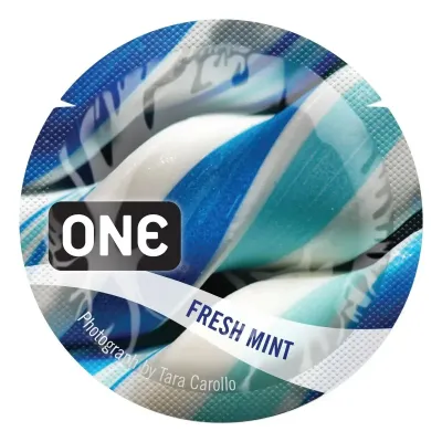 Набор оральных презервативов One Flavor Waves Fresh Mint со вкусом освежающей мяты (цена за 5 шт.)
