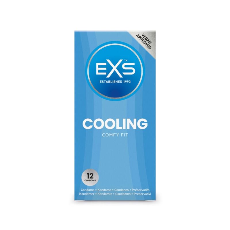 Презервативы охлаждающие Exs Cooling Comfy Fit анатомические (цена за упаковку, 12 шт.) вид 6