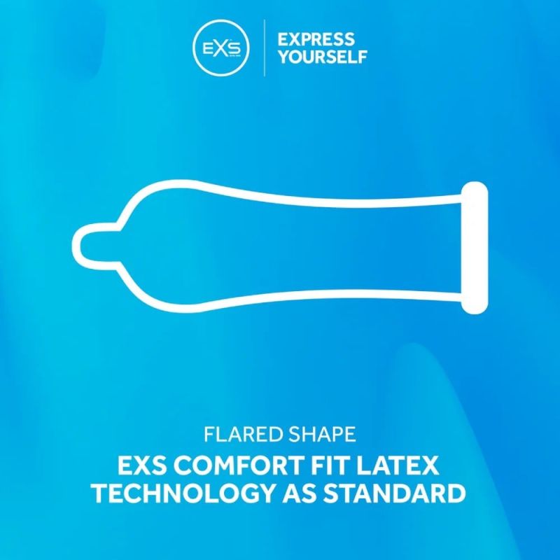 Презервативы охлаждающие Exs Cooling Comfy Fit анатомические (цена за упаковку, 12 шт.) вид 4