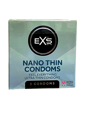 Презервативы ультратонкие EXS Nano Thin латексные (цена за упаковку, 3 шт.)