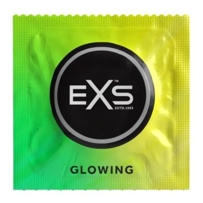 Презервативы, светящиеся в темноте EXS Glowing веганские (цена за 3 шт.)