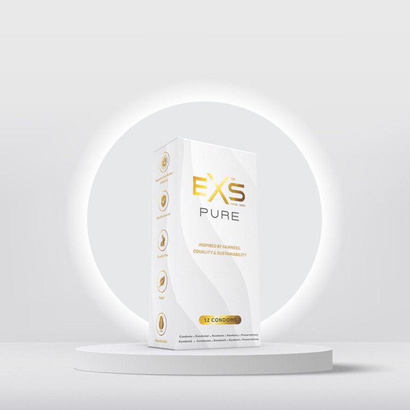 Презервативи тонкі EXS PURE веганські, латексні (ціна за пачку, 12 шт.) вид 5