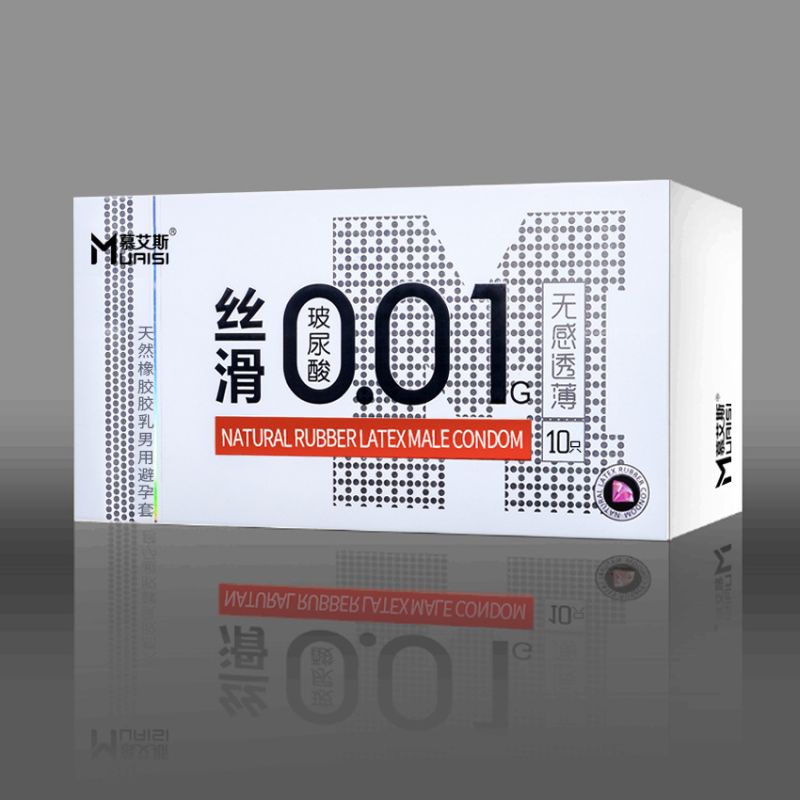 Презервативи ультратонкі латексні Muaisi White 0.01 мм (ціна за упаковку, 10 шт.) вид 3