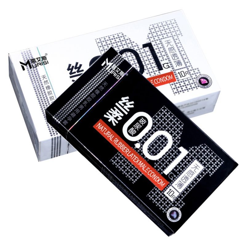 Презервативи ультратонкі латексні Muaisi White 0.01 мм (ціна за упаковку, 10 шт.) вид 6