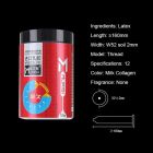 Набір презервативів Muaisi з підвищеною кількістю мастила та реберцями 0.02 мм (в упаковці 12 шт.) вид 6