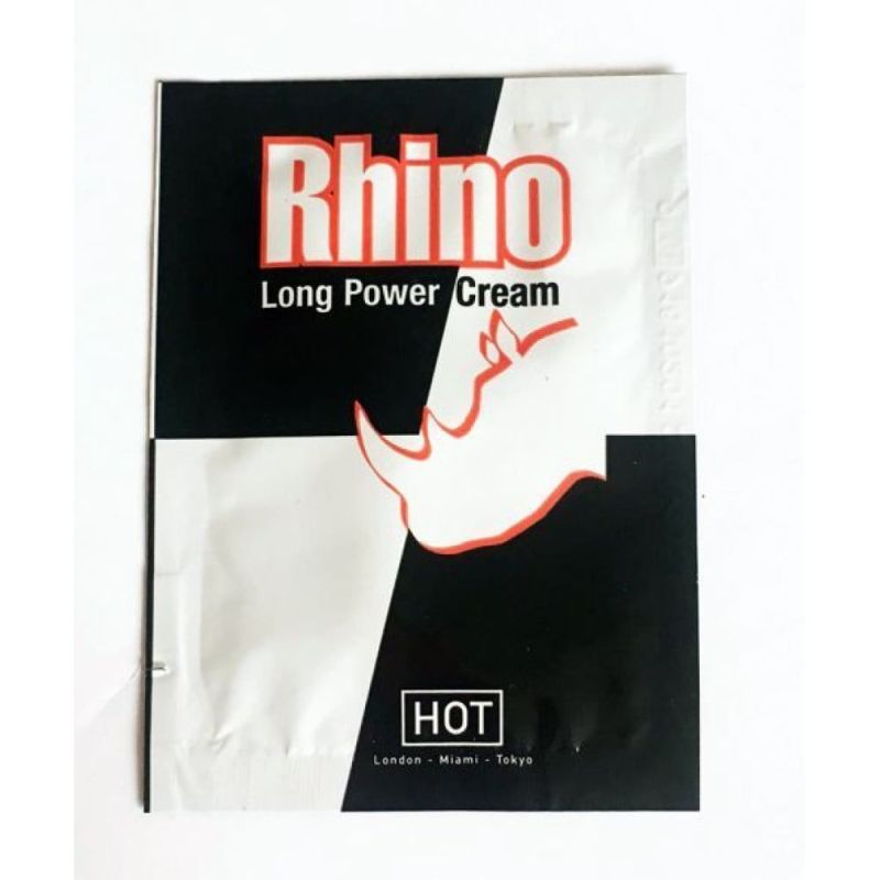 Подовжуючий крем HOT Rhino Long power Cream (пробник), 3 мл вид 2