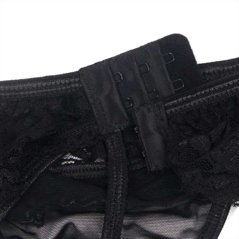 Пояс мереживний з підв'язками для панчіх Star Night з трусиками, чорний, XS-S вид 8