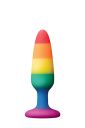 Райдужний анальний плаг COLOURFUL LOVE RAINBOW ANAL PLUG SMALL