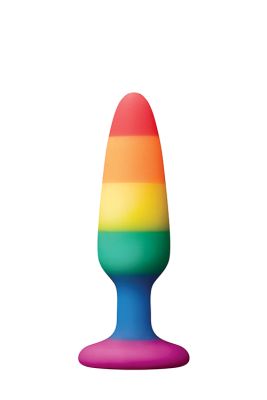Райдужний анальний плаг COLOURFUL LOVE RAINBOW ANAL PLUG SMALL
