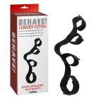 Распорка с фиксаторами для рук и ног Chisa Behave! Luxury Fetish, черная вид 2