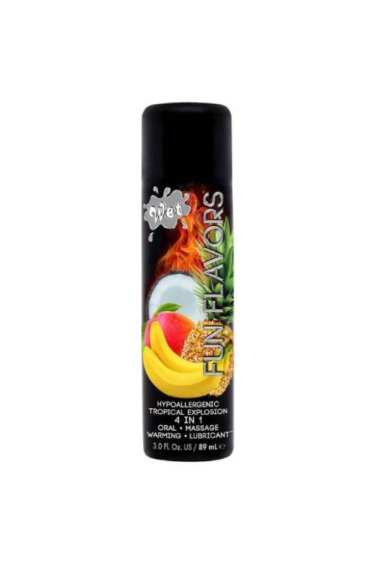 Розігрівач лубрикант Wet Fun Flavors Tropical Fruit Explosion (мультифрукт) 89 мл вид 2