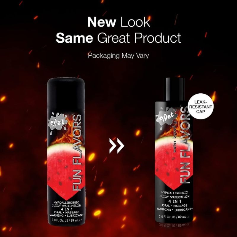 Согревающий съедобный лубрикант 4 в 1 Wet Fun Flavors Арбуз, 89 мл вид 4