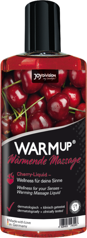 Съедобное согревающее массажное масло Joy Division WARMup Cherry, 150 мл вид 3