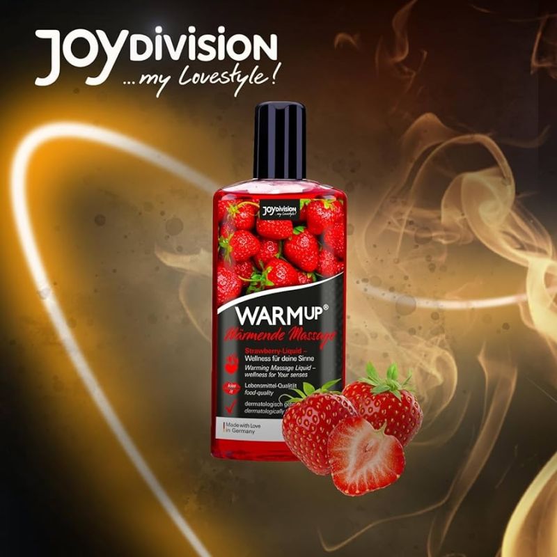 Розігріваюча їстівна масажна олія WARMup Strawberry, 150 мл вид 4