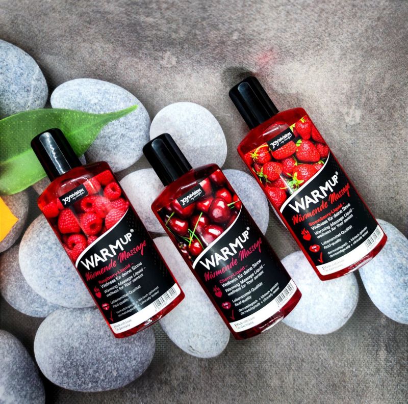 Розігріваюча їстівна масажна олія WARMup Strawberry, 150 мл вид 7