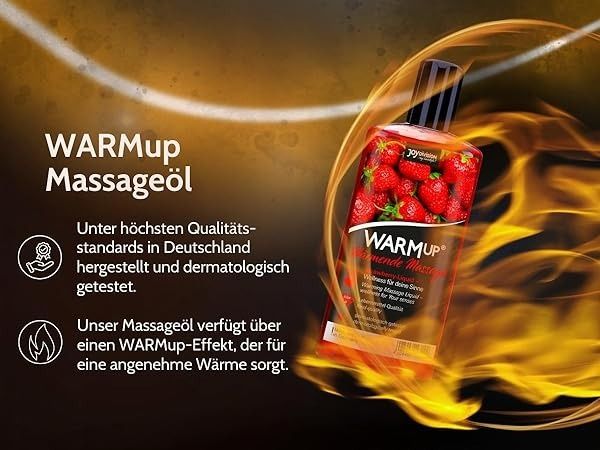 Розігріваюча їстівна масажна олія WARMup Strawberry, 150 мл вид 5