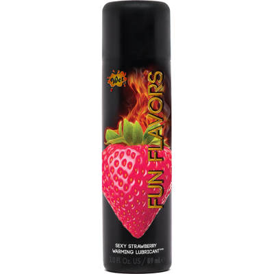 Разогревающий съедобный лубрикант 4 в 1 Wet Fun клубника, 30 мл
