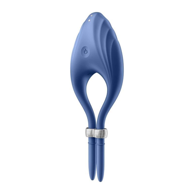 Регульоване ерекційне кільце з вібрацією Satisfyer Duelist, синій вид 5