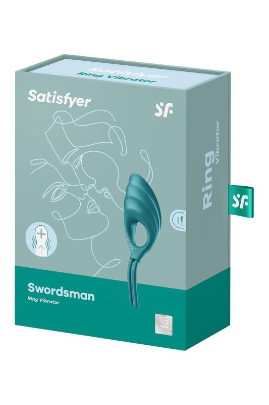 Регульоване кільце ерекційне Satisfyer Swordsman Camouflage з рельєфом, зелене вид 5