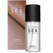 Розігріваюча їстівна масажна олія Bijoux Indiscrets WARMING MASSAGE OIL Slow Sex