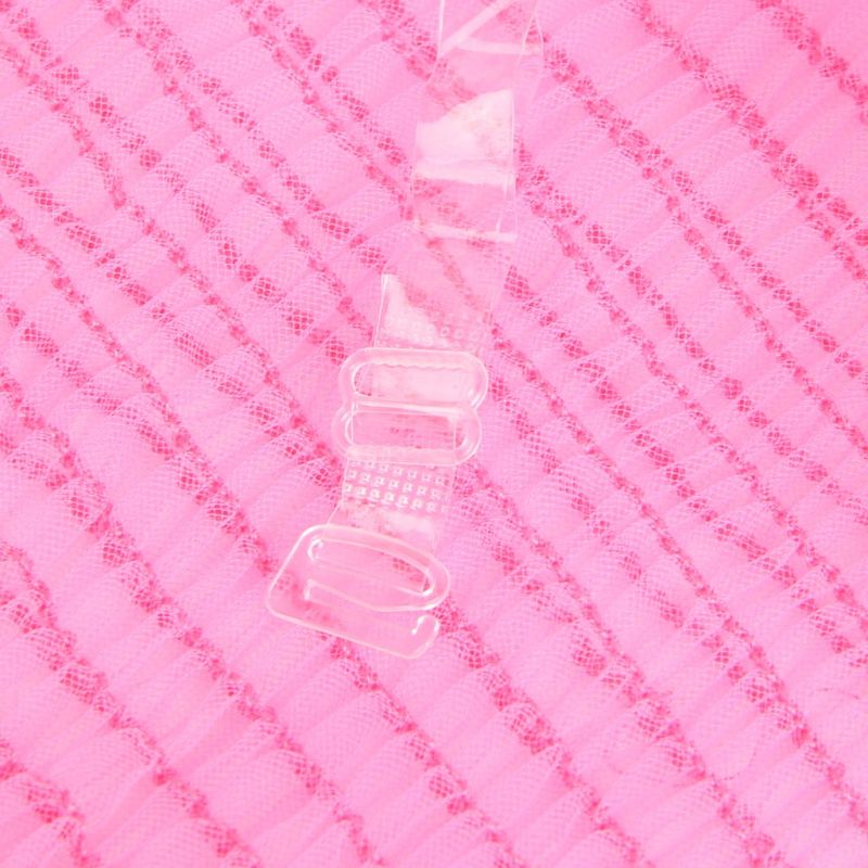 Рожевий прозоро-повітряний комплект нижньої білизни Star Night топ з довгими рукавами та трусики, M вид 13