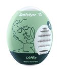 Самосмазывающий мастурбатор в виде яйца Satisfyer Riffle Masturbator Egg рельефный вид 2