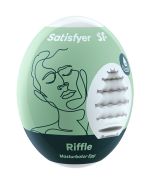 Самозмащувальний мастурбатор у вигляді яйця Satisfyer Riffle Masturbator Egg рельєфний