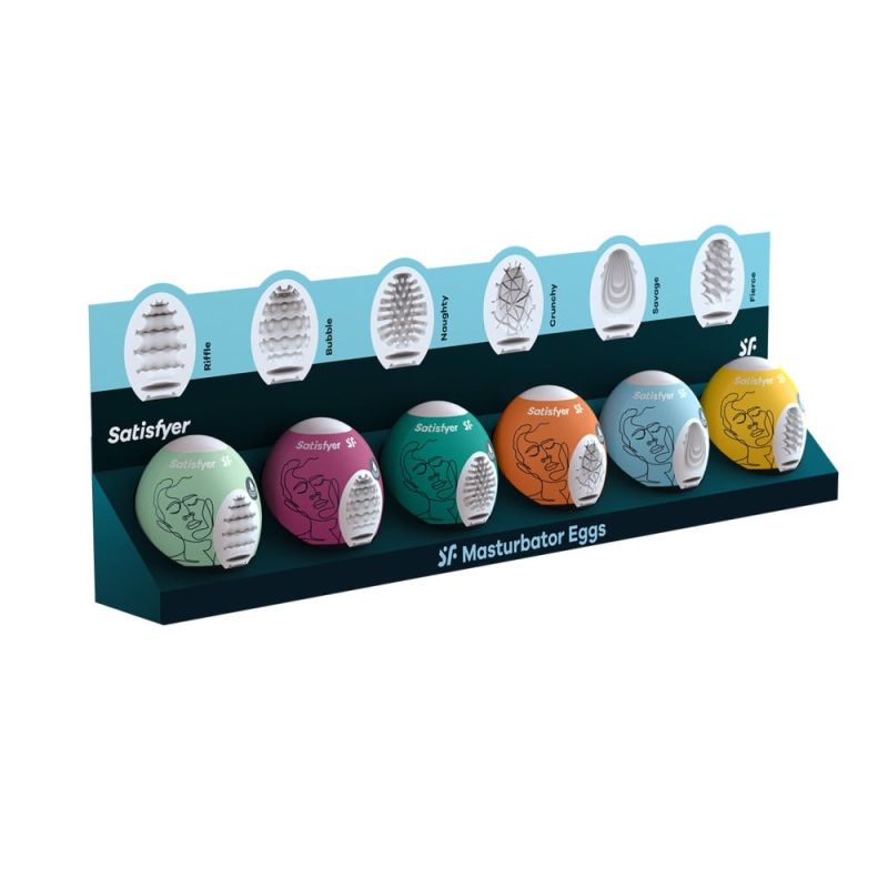 Самозмащувальний мастурбатор у вигляді яйця Satisfyer Crunchy Masturbator Egg рельєфний вид 5