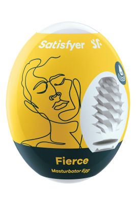 Мастурбатор, що самозмазується у вигляді яйця Satisfyer Fierce Masturbator Egg рельєфний