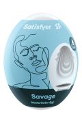 Мастурбатор, що самозмазується у вигляді яйця Satisfyer Savage Masturbator Egg рельєфний