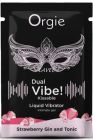 САШЕТ/Жидкий вибратор Orgie DUAL VIBE коктейль Джин-тоник клубника, 1 мл вид 3